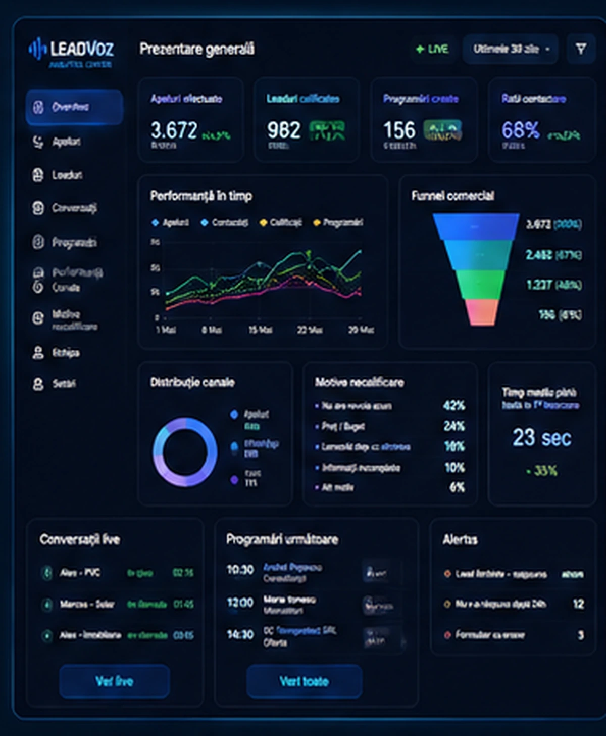 Analiză LeadVoz — dashboard demonstrativ